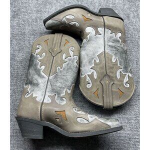 Rockin Country Leather Cowgirl Boots Womens Size 6.5M RC5107 Western